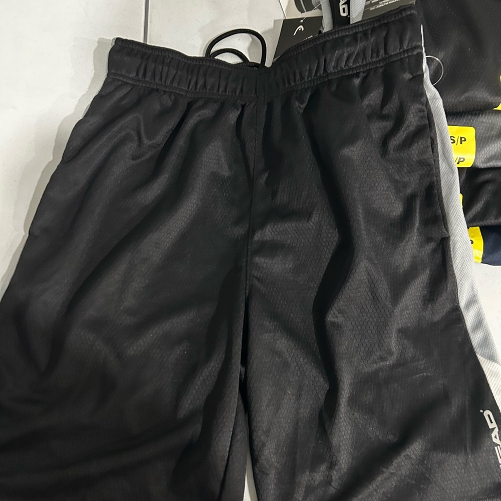HEAD Men's Black and Gray Athletic Shorts - Picture 3 of 4